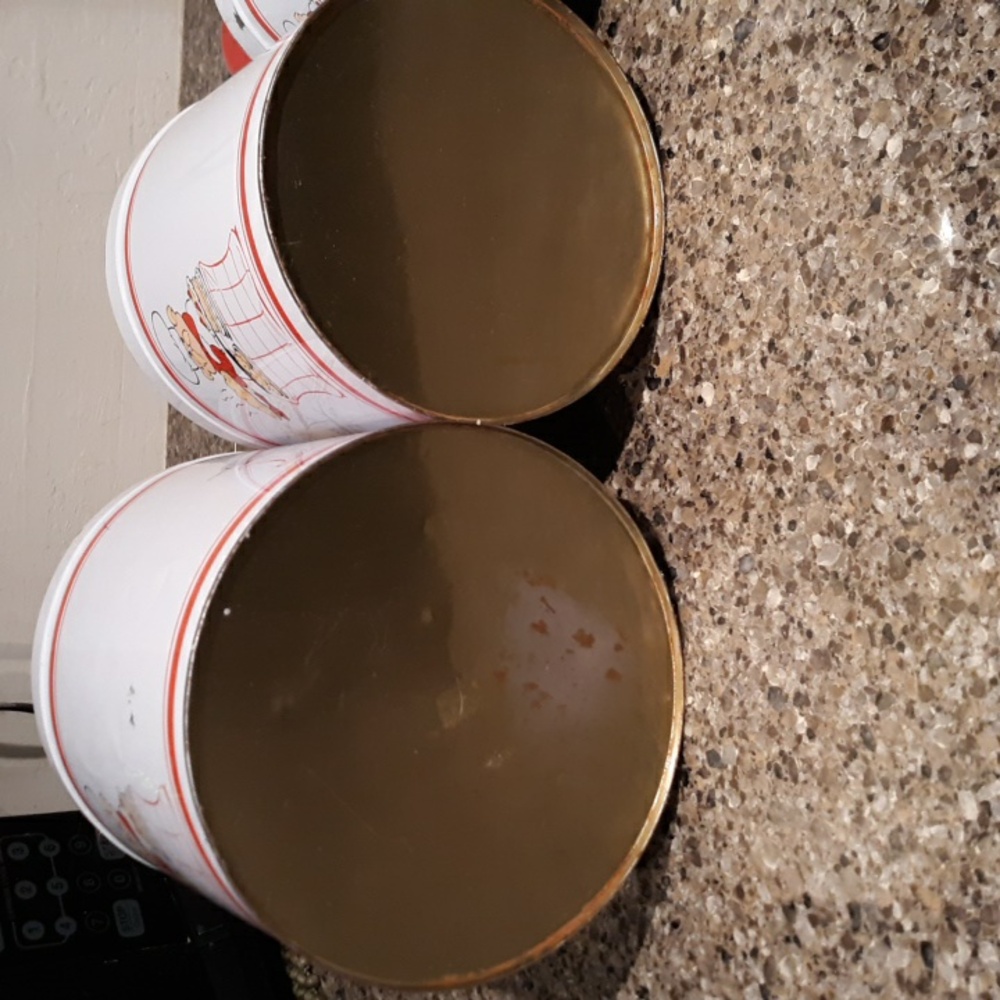 Vintage Tin Nesting Canister Set Of 4 Vintage - Picture 11 of 15